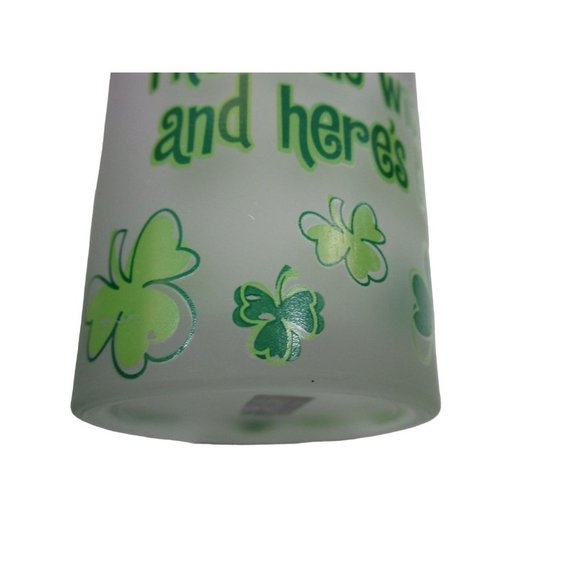 Irish Novelty Toast Frosted Pint Glass St Patricks Day Beer GUC Minor Flaw - Picture 6 of 10